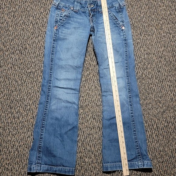 True Religion Horseshoe Pocket Sammy Jeans Size 27 Designer Denim Luxury Denim - Picture 9 of 16